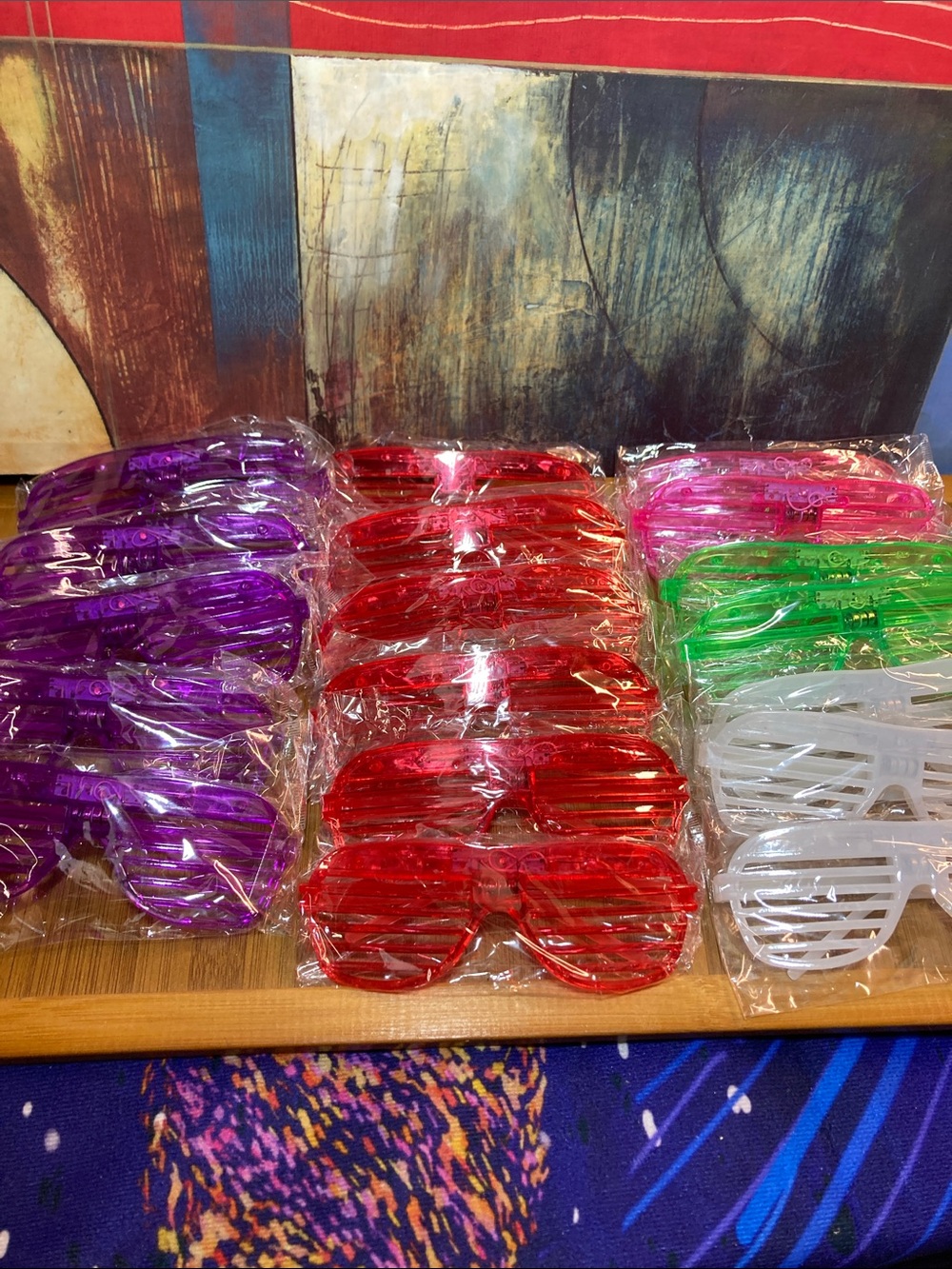 NEW Light Up Flashing Shutter Party Sunglasses - Red, Purple, Green, Pink, White